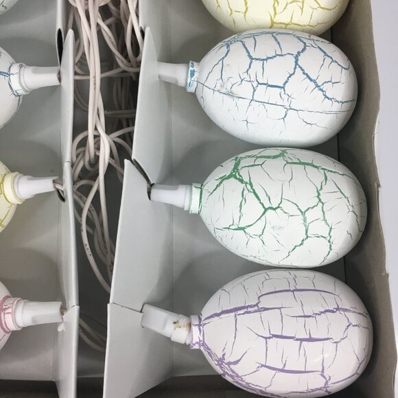 New Bunnyville Gardens USA 10 Egg Lights String Easter Spring Decor Vintage NOS - Picture 13 of 16